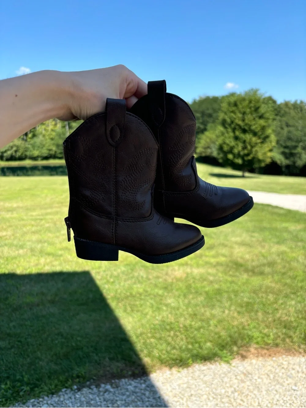 Cat & Jack Brown Kids Cowboy Boots